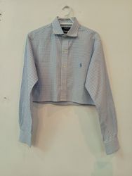 Upcycled Ralph Lauren Crop Tops Check Edition