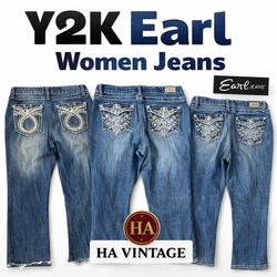 Y2K Earl Damenjeans gerade/Bootcut