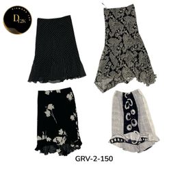 Schwarzer & Weißer Polyrock – Authentischer Y2K-St..