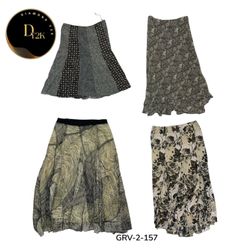 Black & White Printed Poly Skirt – Trendy Vintage ..