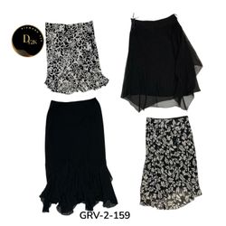 Black & White Printed Poly Skirt – Trendy Chic (GR..