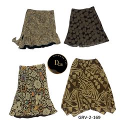 Mix Printed Poly Skirt – Curated Vintage Collectio..
