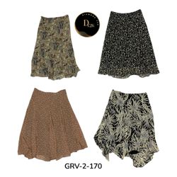 Y2K-Inspired Mix Printed Poly Skirt – Retro Styles..