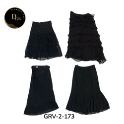 Black Poly Skirt – Classic Y2K Style  (GRV-2-173)