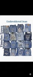 Y2k Embroidered jeans