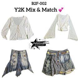 Y2K Top & Skirts Bundle (B2F-002) (Mesh & Denim)