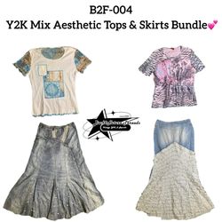 Y2K Mix Aesthetic Tops & Skirts Bundle (B2F-004)
