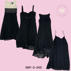 Vestito Stampa Nera Poliestere Premium per Donne (..