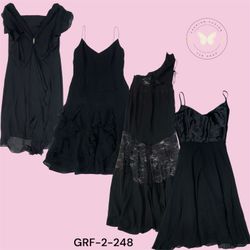 Abito in poliestere nero stampato – Eleganza chic ..