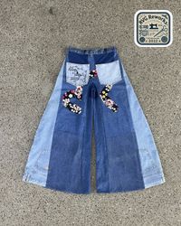 Upcycled Emisu-Inspired Flared Jeans