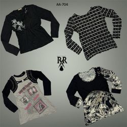 Y2K Retro Blackwave Full Sleeve Tops (AA-704)