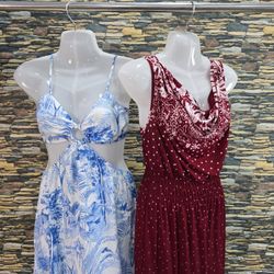 AV-1053 Polka Dress | Floral Dress | Ladies Tops