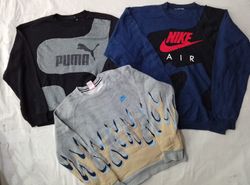 CR6791 Upcycled Patchwork Sweatshirts