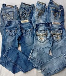 CR6794 Rock Revival Flare & Straight Jeans