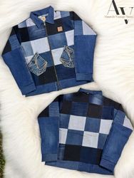 Carhartt  upcycle denim patchwork jacket