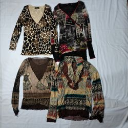 Y2K Long Sleeve Mesh Tops