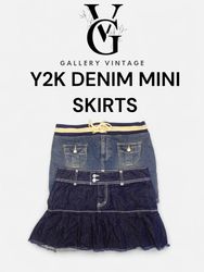 Y2K DENIM MINI SKIRTS
