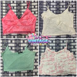 Y2K Cami Top Bundle Wholesale | Sheer Floral & Rib..
