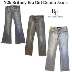 Y2k Britney Era Girl Denim Flare Jeans Re-2810