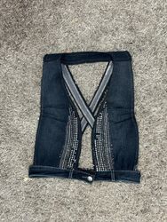 Upcycled Denim Corset Style Vest