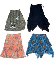 Y2K Grunge Poly Mesh Skirts