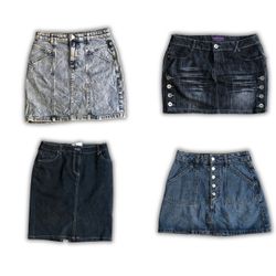 Ensemble de jupes en denim mini/midi