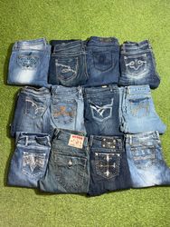 Y2K Embroidered Flare Jeans