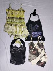 Top halter e canottiere da donna Y2K