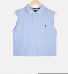 Upcycle Polo Ralph Lauren Kurzarm Cropped Top