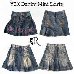 Y2K Denim Mini Skirts Rw-1620