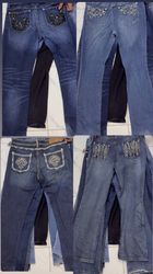 Y2k Embroided & Embellished-Rhinestone bootcut jea..