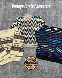 Vintage Printed Sweaters - (01/03)