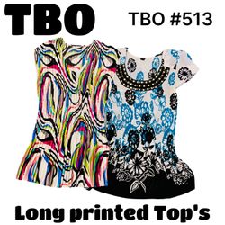 Long printed top  # 513