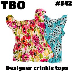 Designer crinkle tops  #542