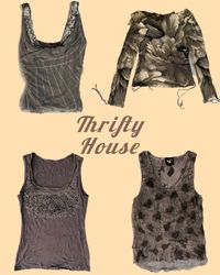 Silver Sky Ribbed Y2k Tops(TH/258)