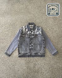 Upcycled Camo Panel Denim Jacket