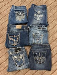 Y2K Flared & Embellished Jeans-30pcs BT-EM-10