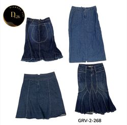 Y2K Vintage Denim Long Skirt – High Waist Retro St..