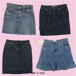 Women’s Classic High-Waist Denim Midi Skirt (GRF-3..