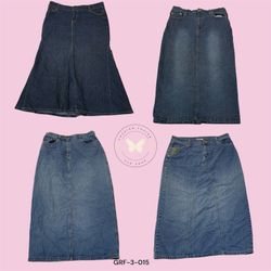 Women’s Denim Maxi Skirt – Casual & Comfortable (G..