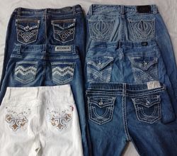 CR6895 Y2K Flare & Straight Jeans