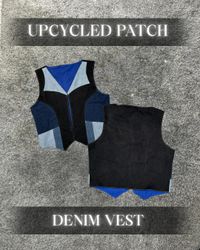 Upcycled Denim Patchwork Vests