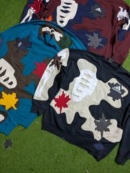 Upcycle Nike & Adidas patchwork sweatshirt