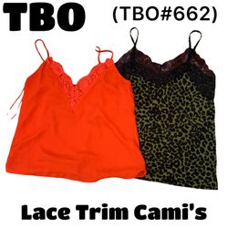 Lace trim cami’s #662