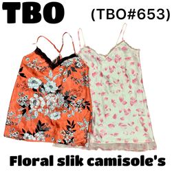 Floral slik camisoles #653