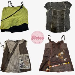 100% cotton italian y2k tops