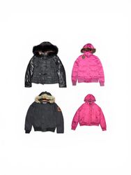 Fur Trim Unisex Puffers Jackets