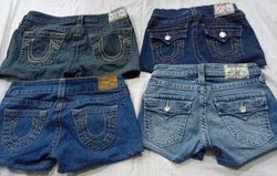 CR6929 Upcycled True Religion Shorts
