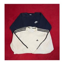 Nike or adidas crewneck sweatshirts