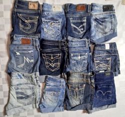 SILVER AND OTHER MIX BRANDS MINI SHORT (ID 499)